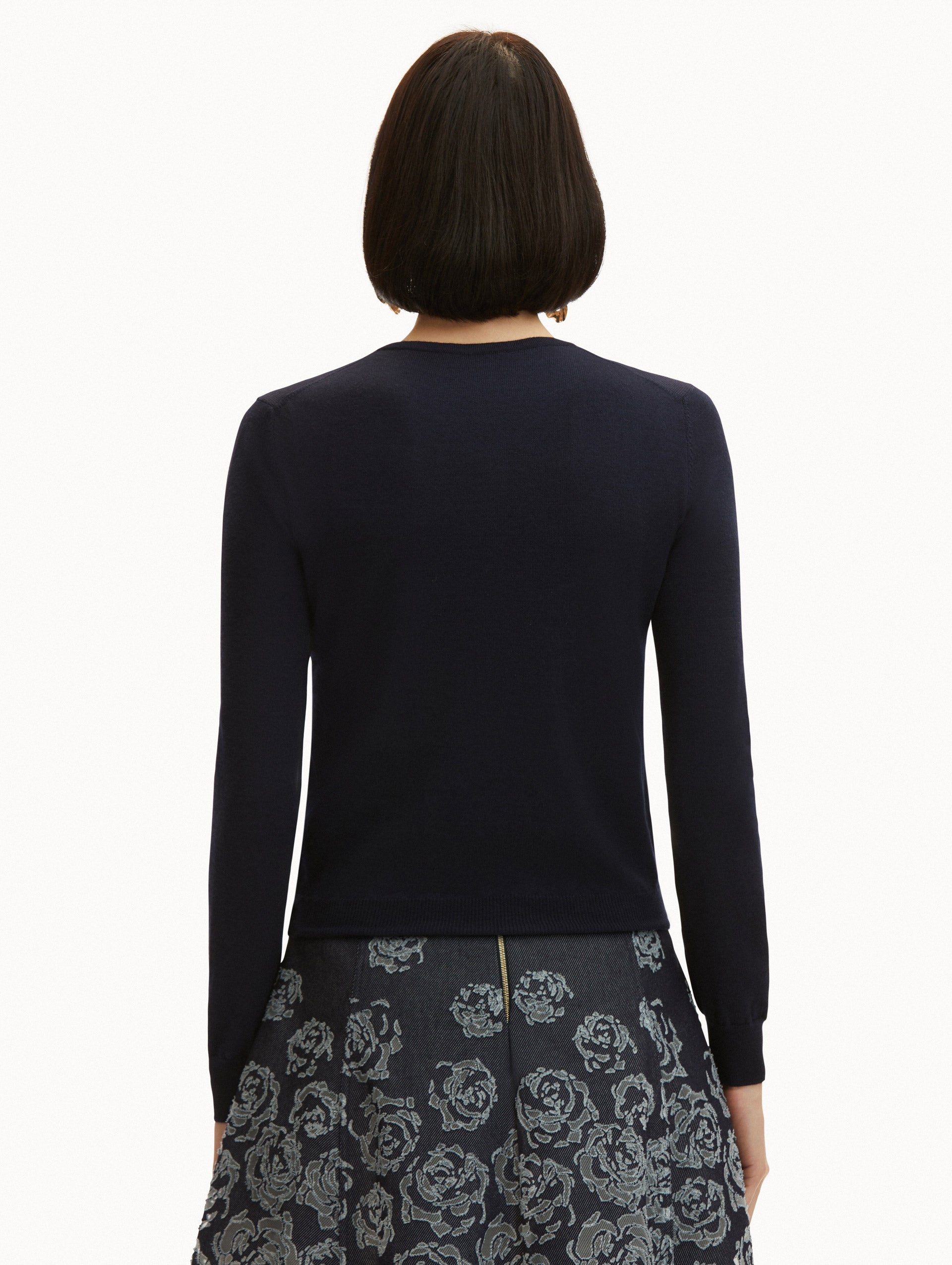 English Rose Button Cardigan Women's Vintage Knit Sweater - Perfect for Fall Outfits, Office Wear & Casual Dates