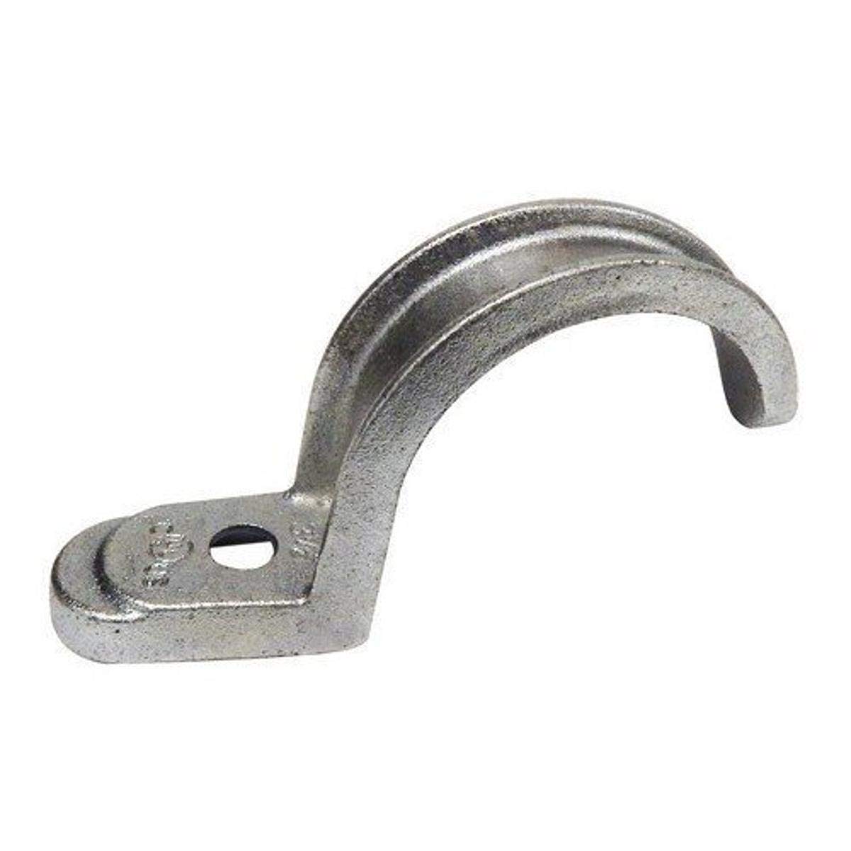 Morris 19529 3-Inch Malleable Iron Rigid Pipe Strap with 1 Hole - Heavy Duty Pipe Hanger for Plumbing, HVAC, and Electrical Conduit Installation