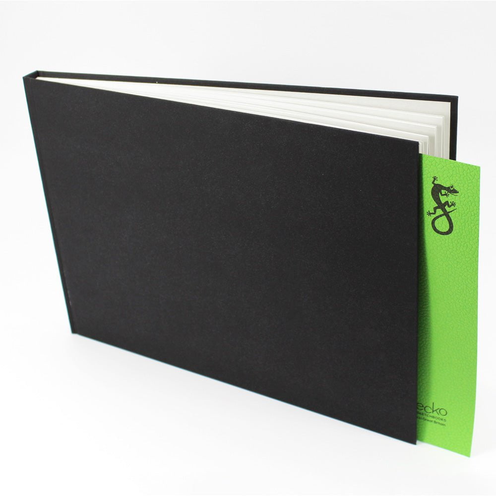 Artgecko Premium A4 Landscape Sketchbook - 92 Pages (46 Sheets) 150gsm White Paper for Artists & Designers | Perfect for Drawing, Watercolor & Mixed Media Art