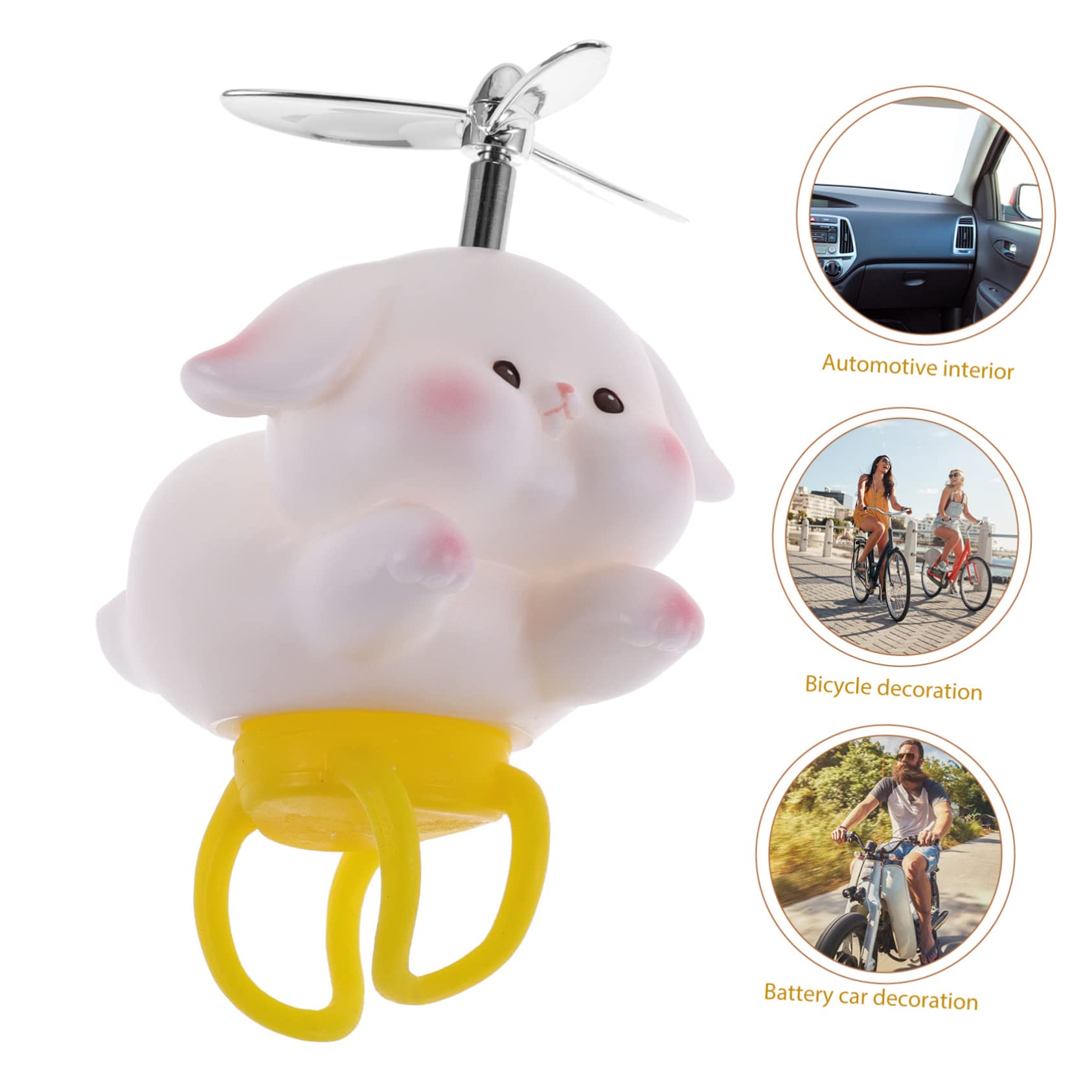 HANABASS Doll Ornaments - Cute White Vinyl Car Mirror Accessories & Bike Decorations - Perfect for Car Interior Styling and Motorcycle Customization