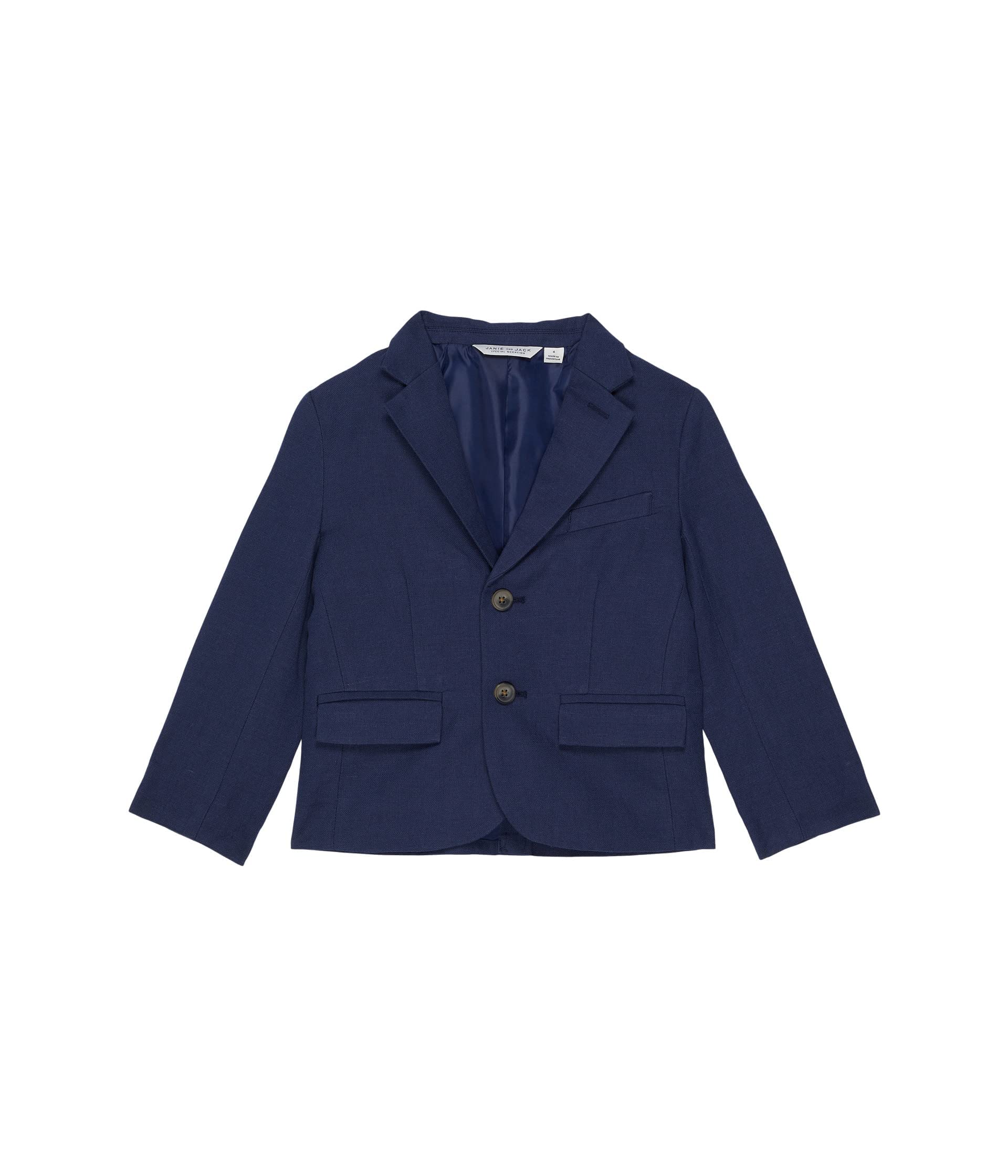 Janie and Jack Boys' Linen Blazer for Toddler & Kids - Lightweight Summer Jacket for Weddings, School & Special Occasions