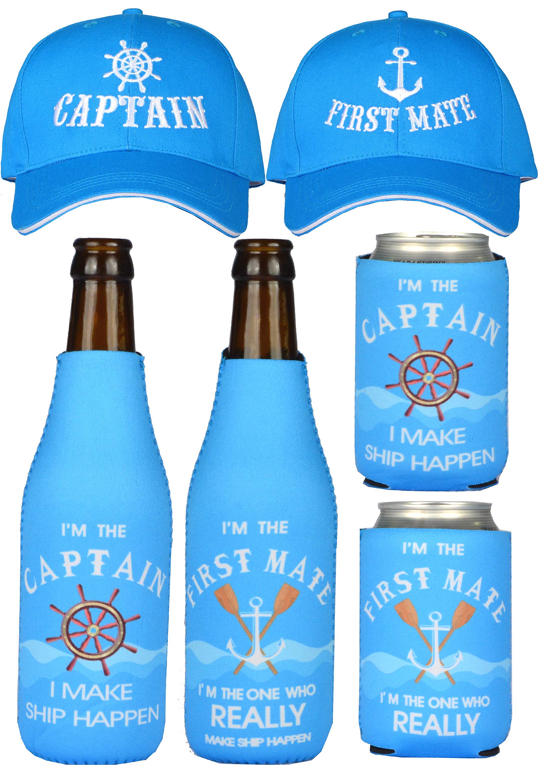 **Premium Captain Hats & First Mate Hats - Nautical Blue Boating Gifts for Women & Couples - Perfect for Sailing, Yachting & Marine Enthusiasts**