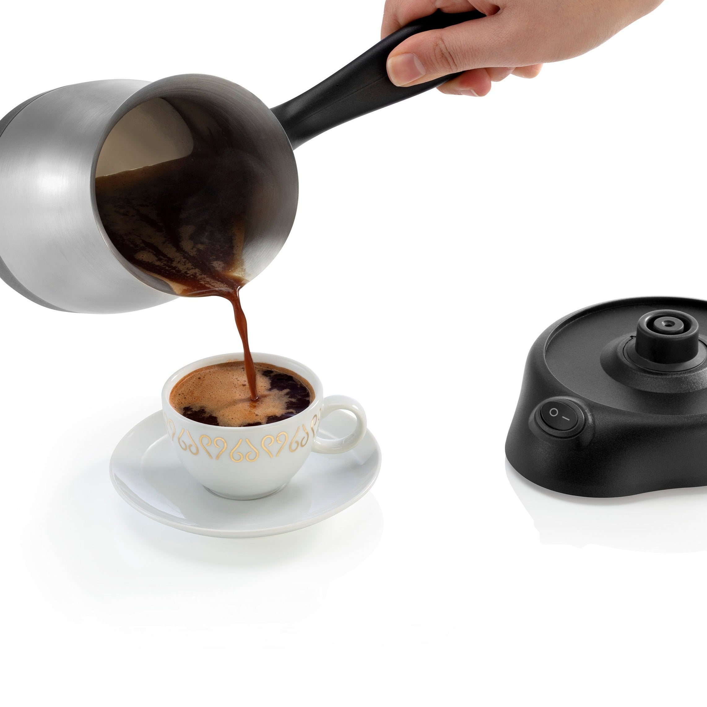 Arzum Cezve Electric Turkish Coffee Maker - 800W, 120V for Authentic Turkish Coffee at Home, Office, or Gifts