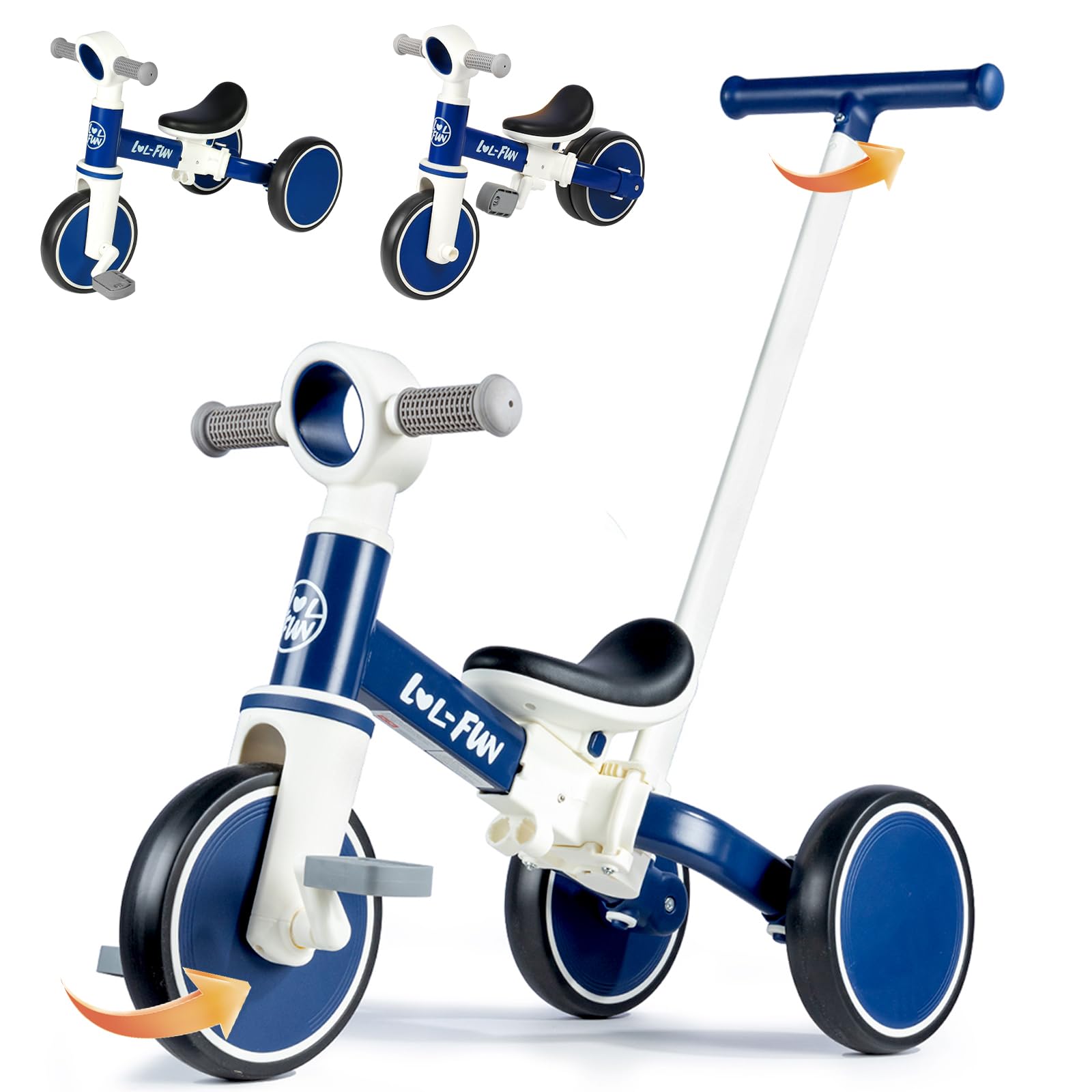 **Best 5-in-1 Tricycle for Toddlers 2-5 Years Old – Convertible Kids Trike with Push Handle & Balance Bike – Perfect Gift for 1, 2, 3 Year Old Boys & Girls – Ideal for Outdoor Play, Learning Balance & Parent-Assisted Rides**