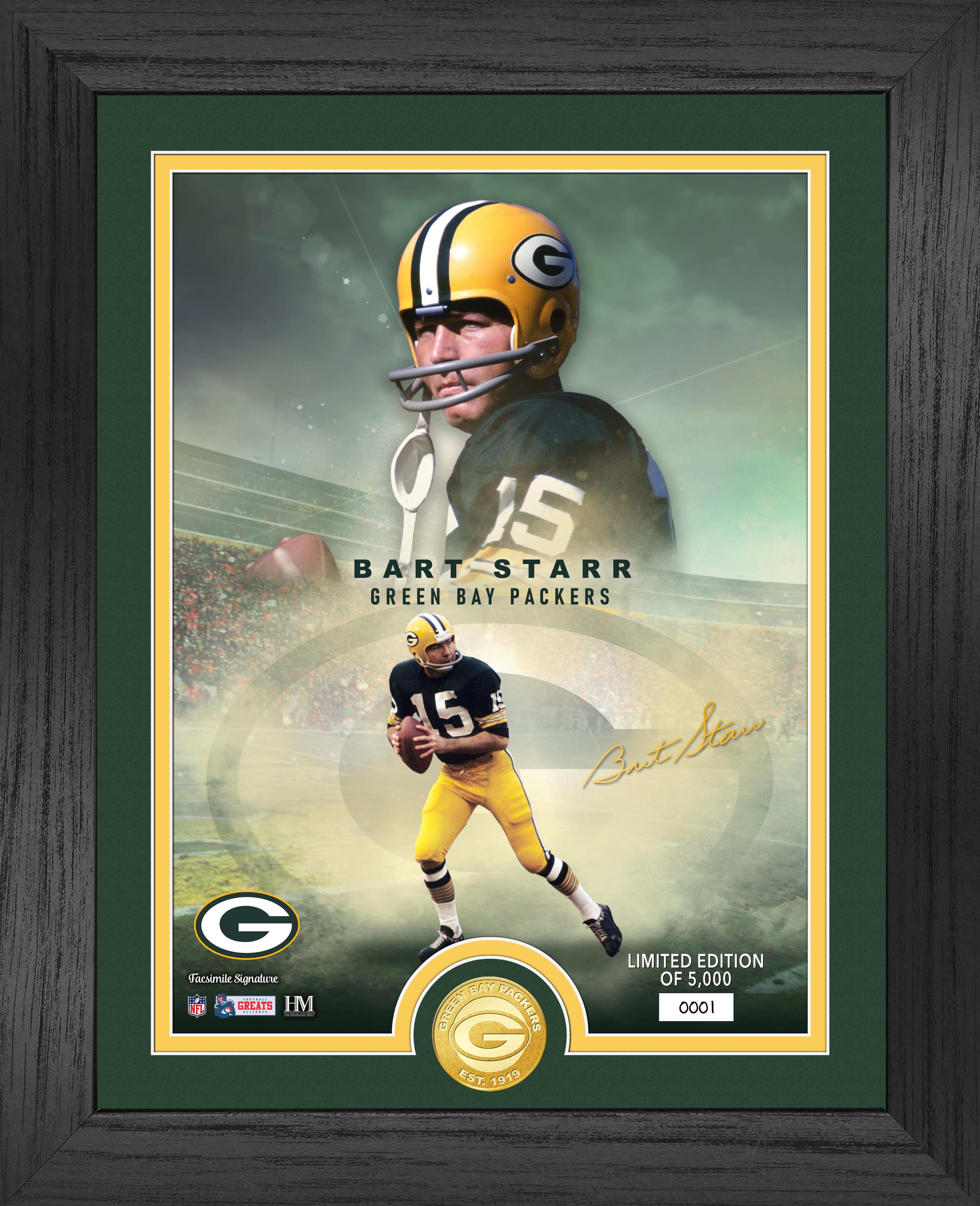 Bart Starr Green Bay Packers Commemorative Bronze Coin - Limited Edition Collectible for NFL Fans, Sports Memorabilia Enthusiasts | Perfect for Display, Gifts, and Football Fan Collections