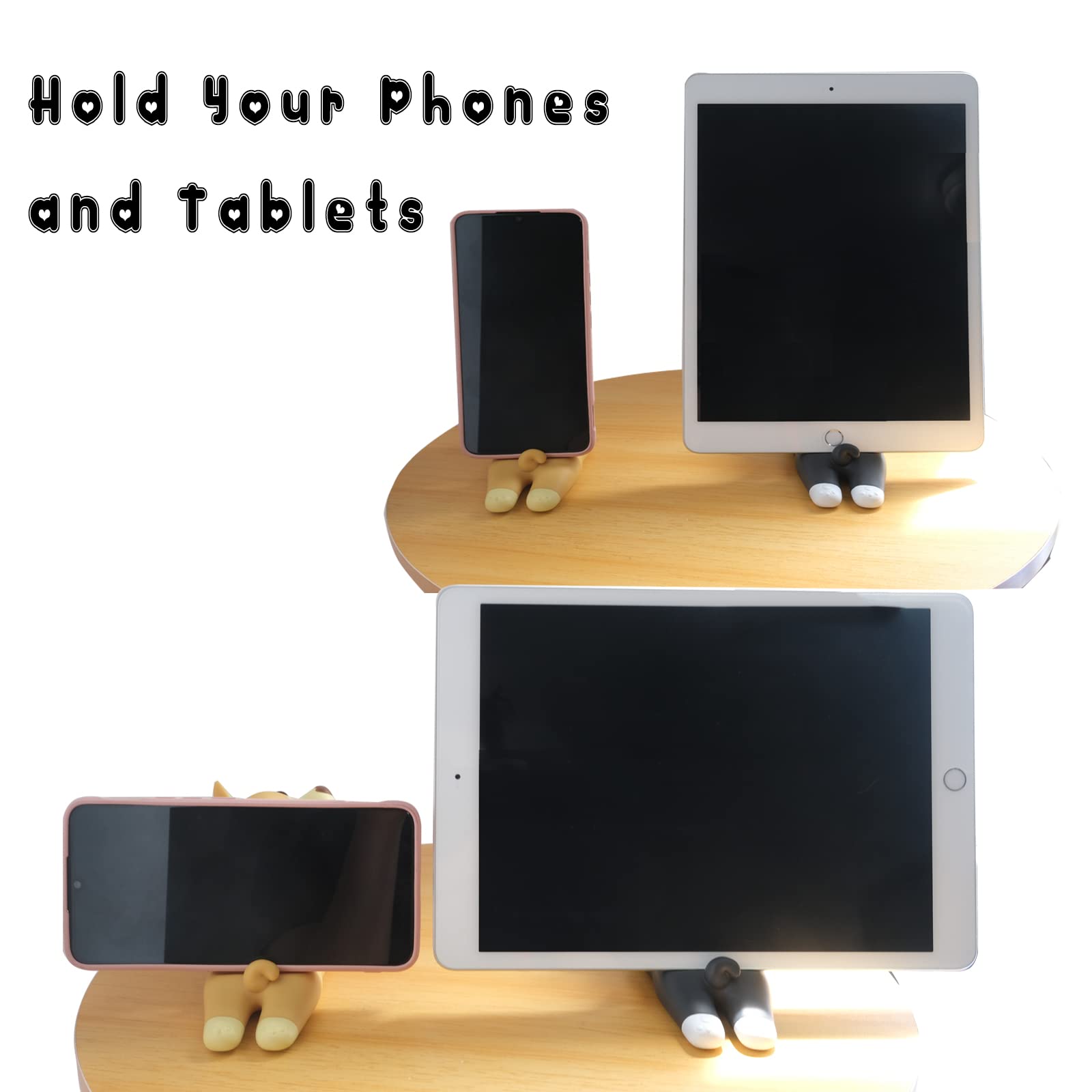 Stylish Shiba Inu Dog Phone Stand - Adjustable Desktop Holder for iPhone, Android, Tablets | Perfect Office Desk Accessory & Gift for Men, Women, Kids | Cute Home & Work Decor for Smartphones