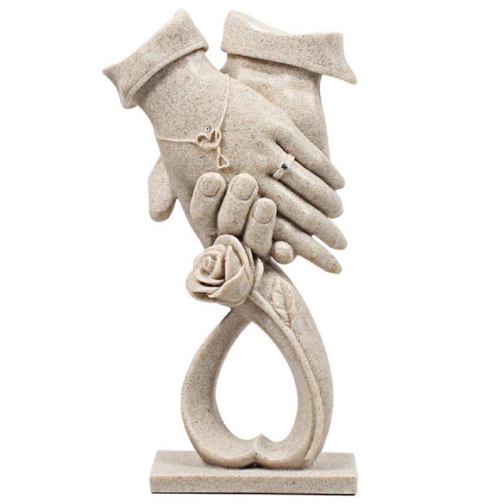 WSIMEI Handmade Resin Abstract Lover Statue Sculpture - Elegant Hand Carved Figurine for Valentine's Day, Wedding Anniversary & Home Decor | Perfect Romantic Gift for Couples, Wedding Centerpiece & Living Room Display