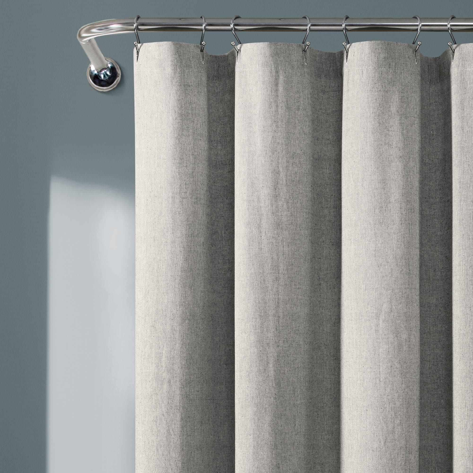 Nantucket Yarn Dyed Tassel Fringe Shower Curtain - Coastal Bathroom Decor for Beach House, Farmhouse & Boho Style