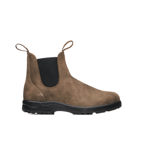 Blundstone 2056 All Terrain Boots for Men & Women - Rustic Brown Leather Ankle Boots for Hiking, Work & Outdoor Adventures