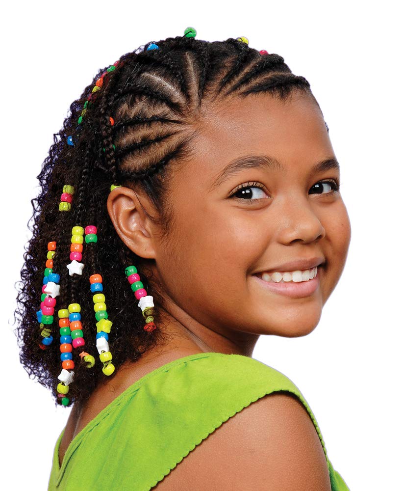 The Beadery 6551 Neon Hair Beads Box - Colorful Hair Accessories for Braids, Dreads & Extensions - Perfect for Kids, Teens & Adults (Party, Festival, Cosplay)