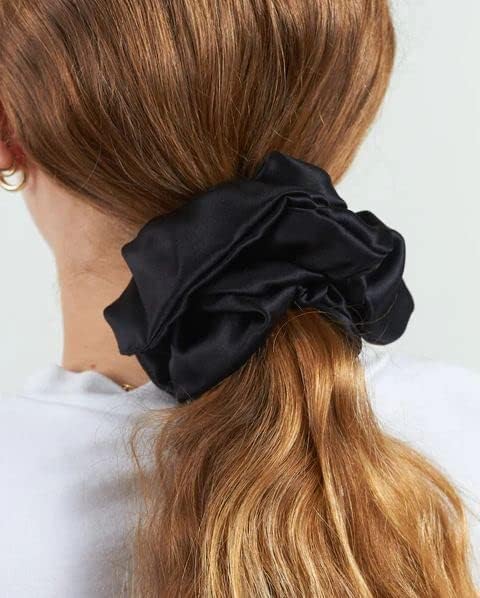 UVII Silk Hair Cap with 3 Satin Scrunchies - Adjustable Bonnet for Curly Hair, Sleeping & Slipping Prevention - Perfect for Nighttime Hair Care & Travel Accessories