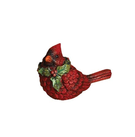 5 Cardinal with Holly Shelf Sitter - Christmas Holiday Decorations for Mantel, Tabletop, and Home Décor - Perfect for Winter and Festive Season Decor