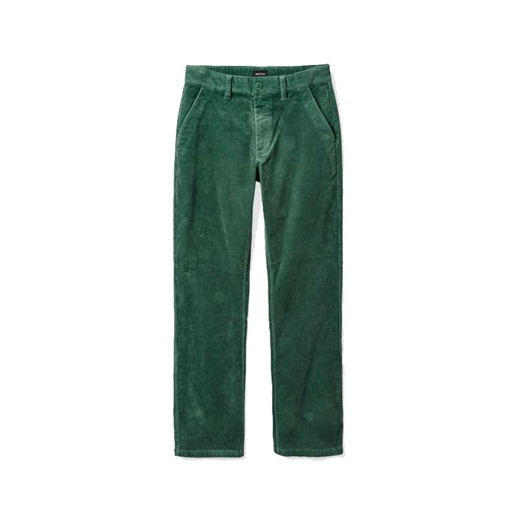 Brixton Choice Chino Regular Pant for Men - Dark Forest Cord Casual Trousers | Comfortable & Stylish for Work, Travel & Everyday Wear