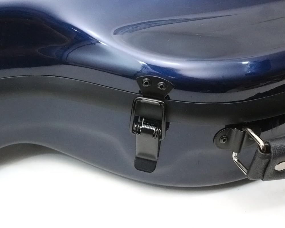 Premium Hard Carbon Fiber Viola Case - Ultra Lightweight Protective Violin Box with Adjustable Straps, 2 Bow Holders & Interior Padding (Navy Blue) - Perfect for Travel, Performances & Professional Musicians