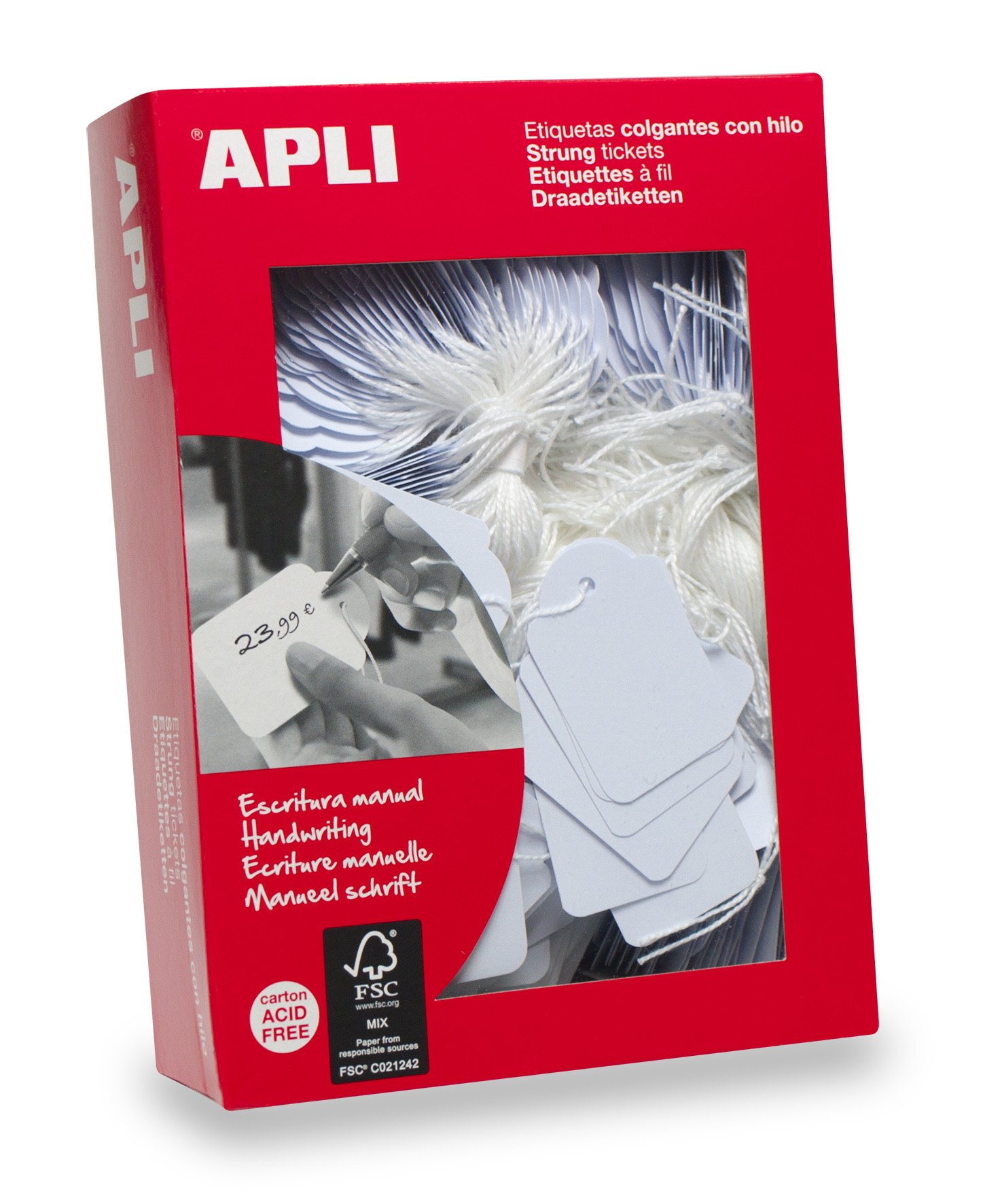 APLI Kids 1000 Hanging Labels 50x70mm White for School & Organizing