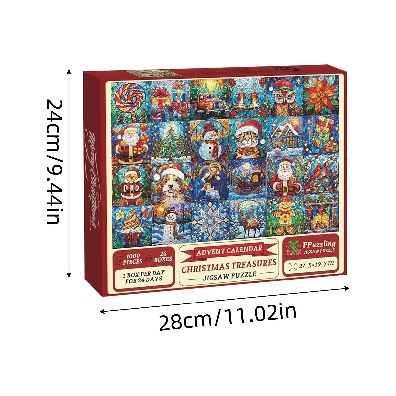 2024 Christmas Advent Calendar Puzzle - 1008 Piece Countdown Puzzle for Holiday Decor & Family Fun | Perfect for Christmas Countdown, Home Decor & Gift Giving