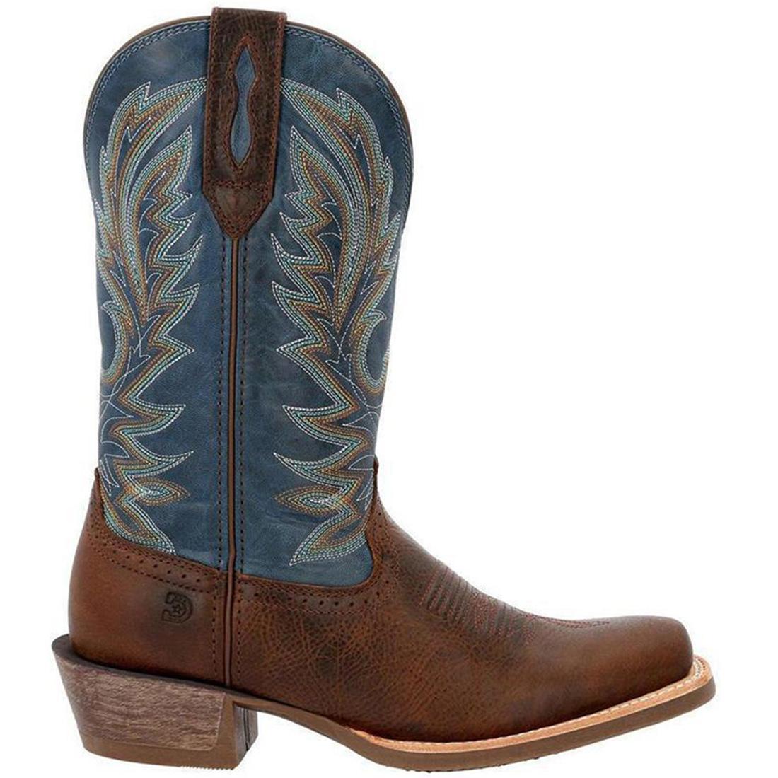 Rebel Pro Hickory & Denim Western Boots for Men - Genuine Leather Cowboy Boots with Comfortable Cushion Insole | Perfect for Rodeo, Country Music Festivals & Western Fashion