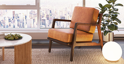 Premium Verity Genuine Leather Lounge Chair - Modern Comfort for Living Room, Office & Reading Nook - Perfect Relaxation & Stylish Home Decor