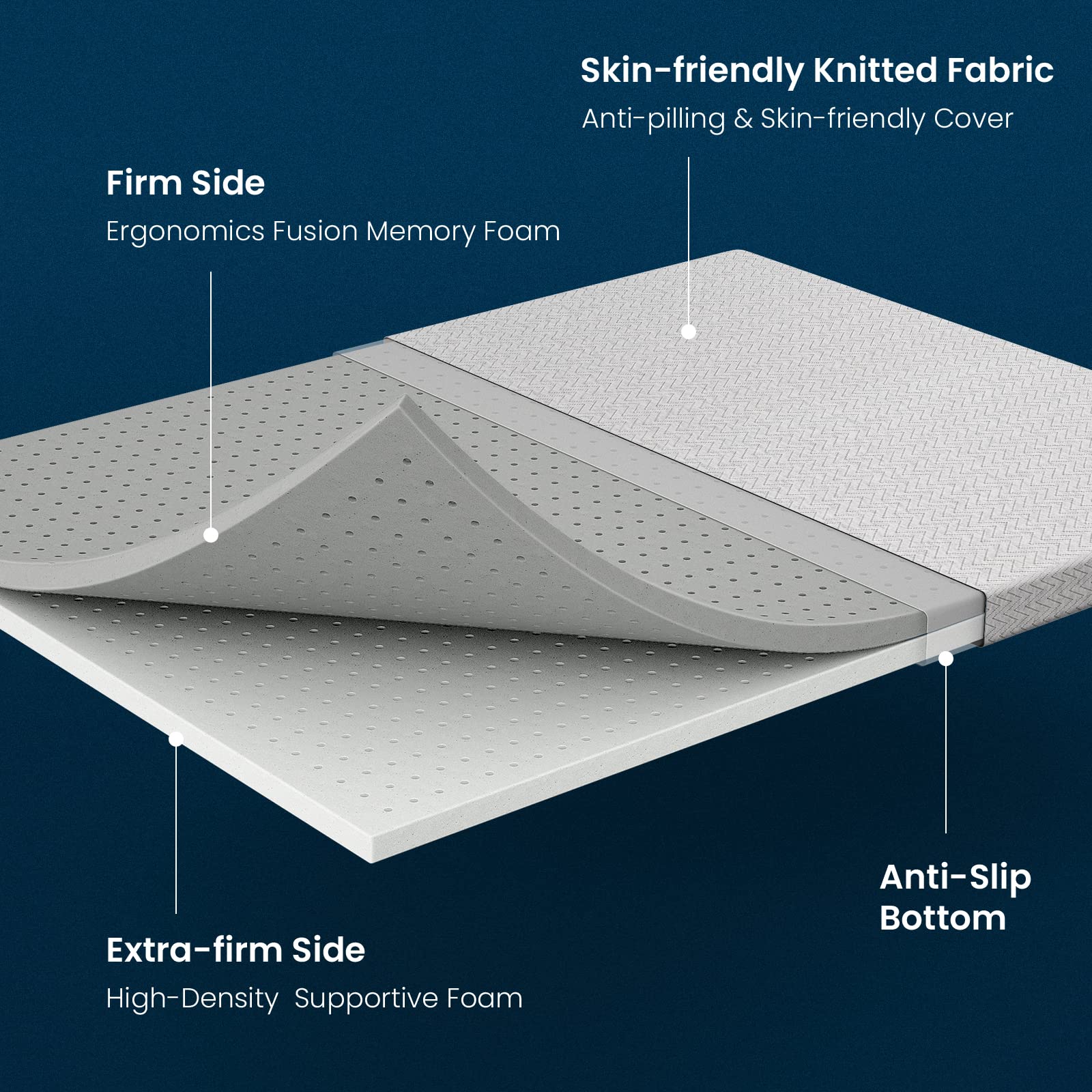 BedStory 3 Inch Twin XL Extra Firm Mattress Topper - Cooling Memory Foam with Copper Gel, Bamboo Charcoal & Green Tea Infusion - CertiPUR-US Certified for Pain Relief & Pressure Point Support | Perfect for Back Sleepers, Hot Sleepers & Chronic Pain Sufferers