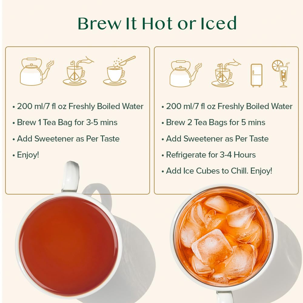 VAHDAM Assam Exotic Black Tea Bags (100 Count) - High Caffeine, Gluten Free, Full Bodied Pyramid Tea Bags | Strong Robust Flavor | Direct Trade from India | Perfect for Morning Boost, Afternoon Pick-Me-Up & Office Use