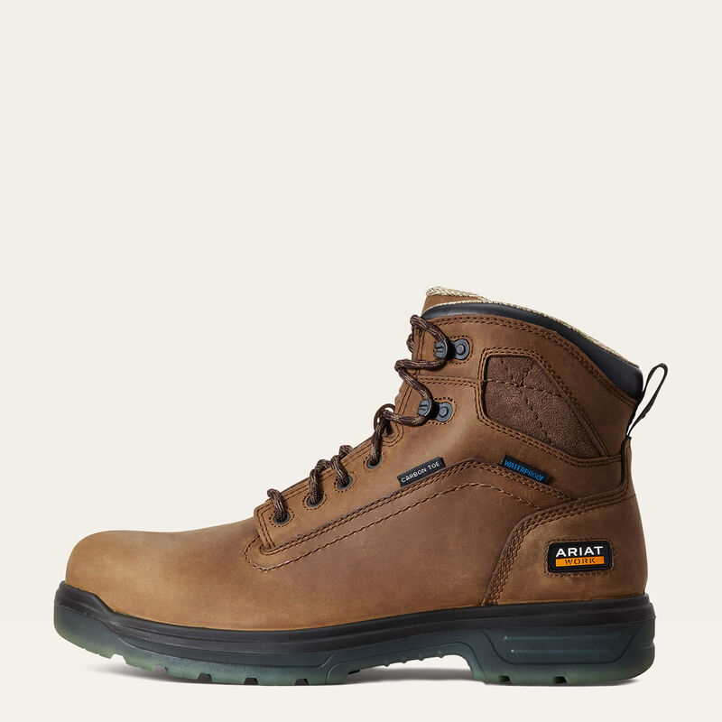Turbo 6 H2O CSA Certified Carbon Toe Waterproof Work Boots for Men - Slip Resistant Safety Shoes for Construction, Warehouse & Outdoor Jobs