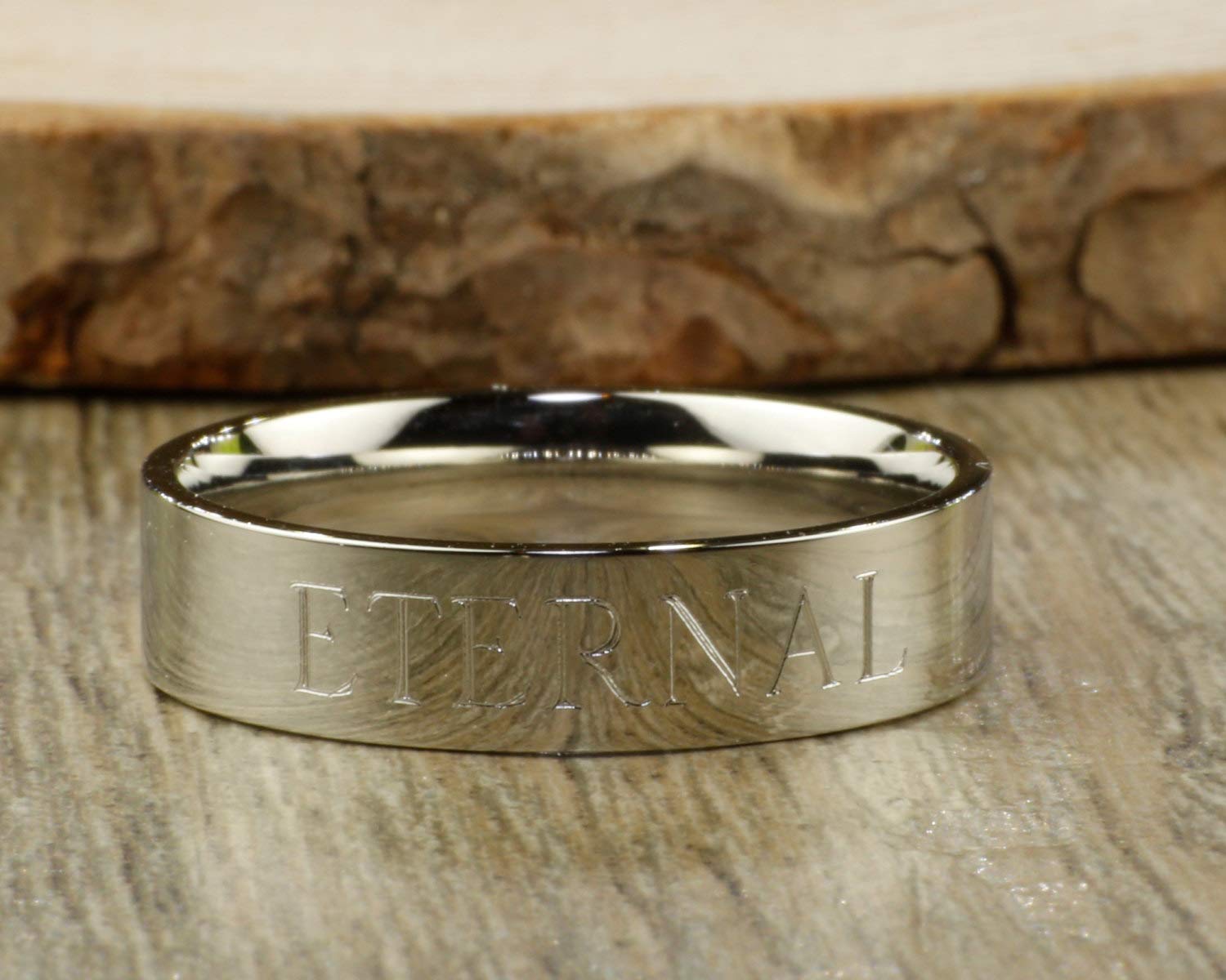 Custom Titanium Wedding Band for Men - Flat Polish Couple Rings, Anniversary & Promise Rings - Perfect for Engagements, Weddings & Special Occasions