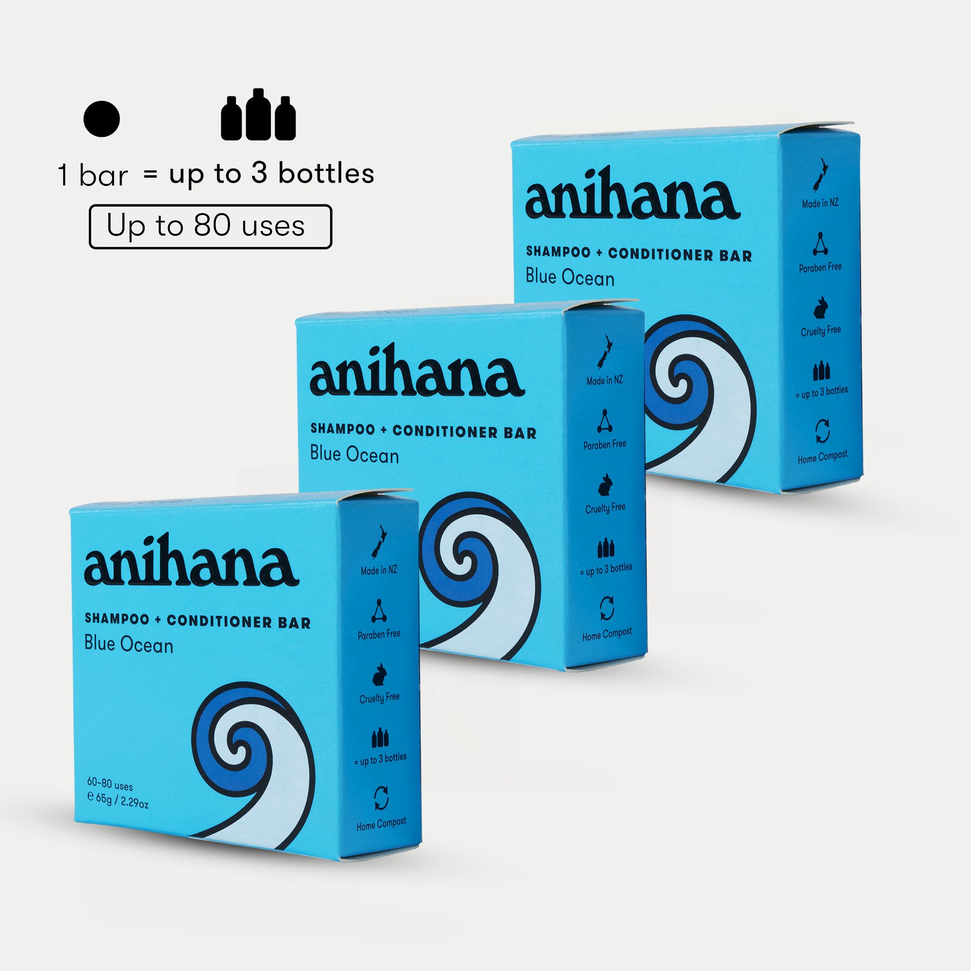 ANIHANA Shampoo & Conditioner Bar for Normal Hair - Natural, Purifying, Paraben-Free (2.29 oz) | Promotes Healthy Shine & Clean Scalp | Perfect for Travel, Gym & Eco-Friendly Bathroom Routine