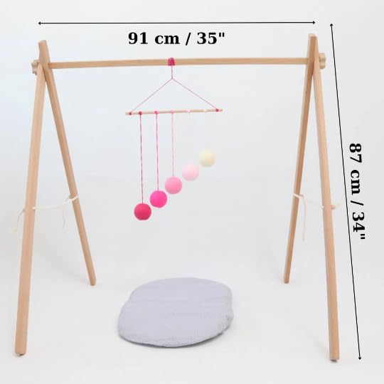 Montessori Baby Mobile Set - 4-in-1 Crib Mobile Gym with Octahedron & Munari Mobiles | Hanging Toys for Newborns & Infants | Perfect for Nursery Decor & Early Childhood Development