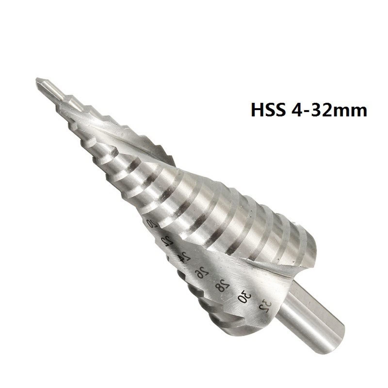 ALEYHA 4-32mm HSS Spiral Groove Hole Cutter - High Speed Steel Metal Drill Bit for Core Drilling, Step Drill Bit for Metal, Wood, Plastic - Perfect for DIY Projects, Home Repair, and Professional Metalworking