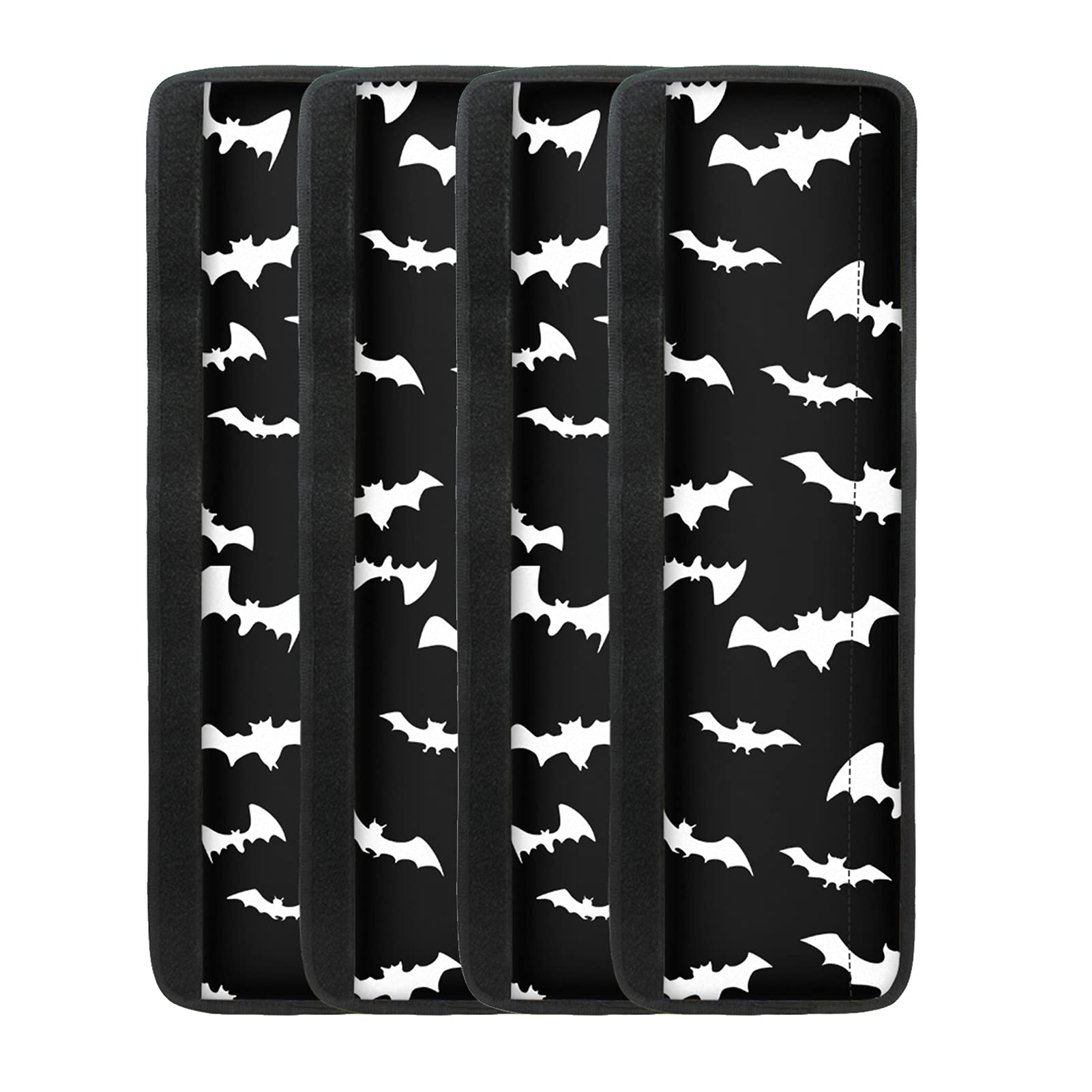 Halloween Refrigerator Door Handle Covers - Set of 4 Non-Slip Kitchen Appliance Protectors for Fridge, Microwave & Dishwasher - Black & White Decorative Home Accessories - Perfect for Halloween Decor & Year-Round Kitchen Safety