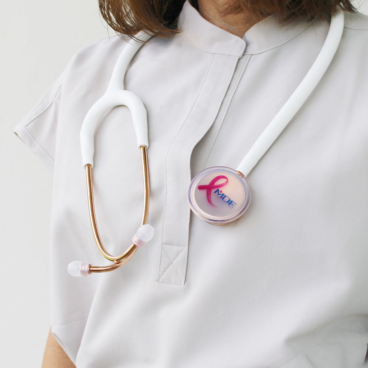 MD One® Adult Stethoscope - Breast Cancer Awareness Edition | Premium Medical Diagnostic Tool for Doctors, Nurses & Healthcare Professionals | Ideal for Hospitals, Clinics & Home Health Monitoring