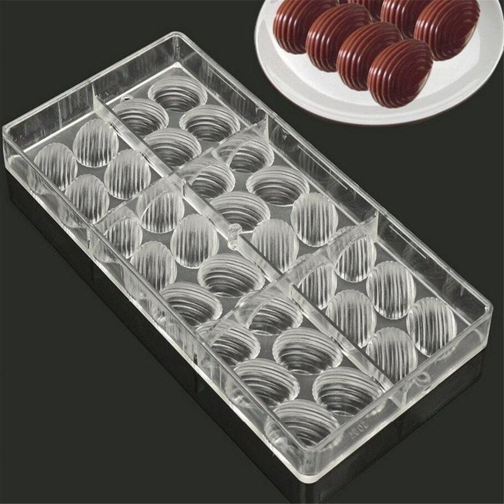 32 Holes Easter Egg Chocolate Mold - 3D Clear Polycarbonate DIY Candy Molds for Chocolate Eggs, Pastry, Ice Cubes & Baking | Perfect for Easter Treats, Holiday Desserts, Party Favors & Home Baking