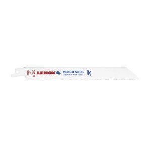 Lenox 6-Inch 18TPI Reciprocating Saw Blade - 3/4-Inch Width, 0.035-Inch Thickness - Professional White Blade for Wood, Metal & PVC Cutting - Perfect for Demolition, Renovation & Construction Projects