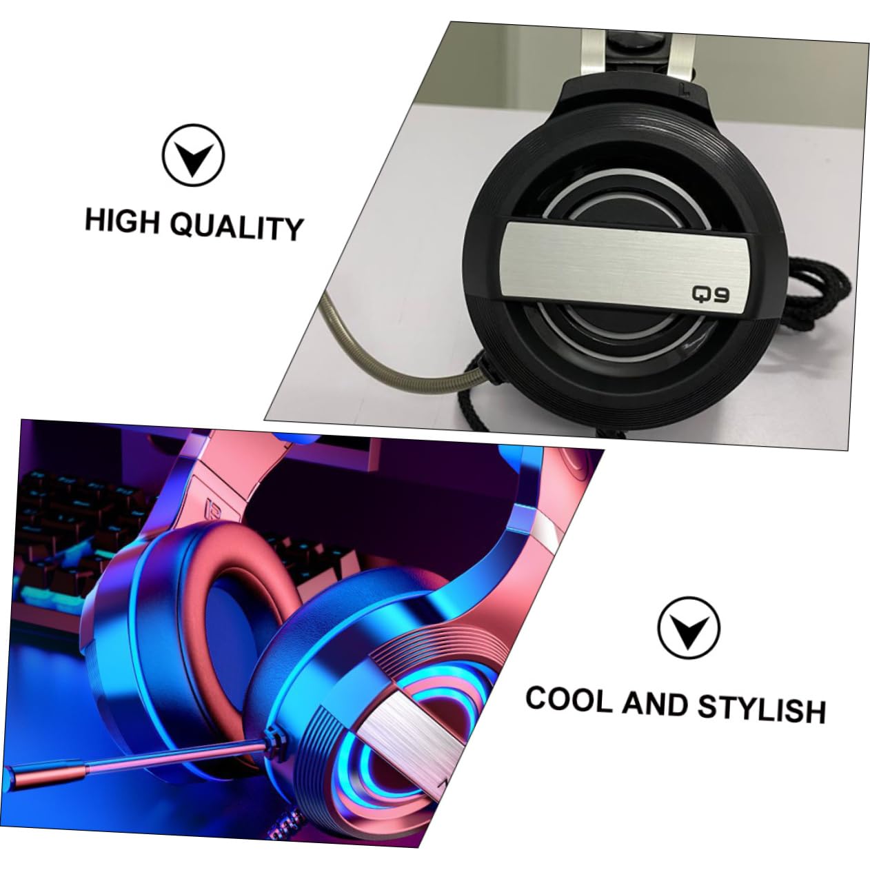 Hoement Premium Noise Cancelling Gaming Headset with Comfortable Earmuffs - Ergonomic Design for Long Gaming Sessions, PC/PS4/Xbox/Phone Use - Perfect for Streaming, Esports & Online Meetings