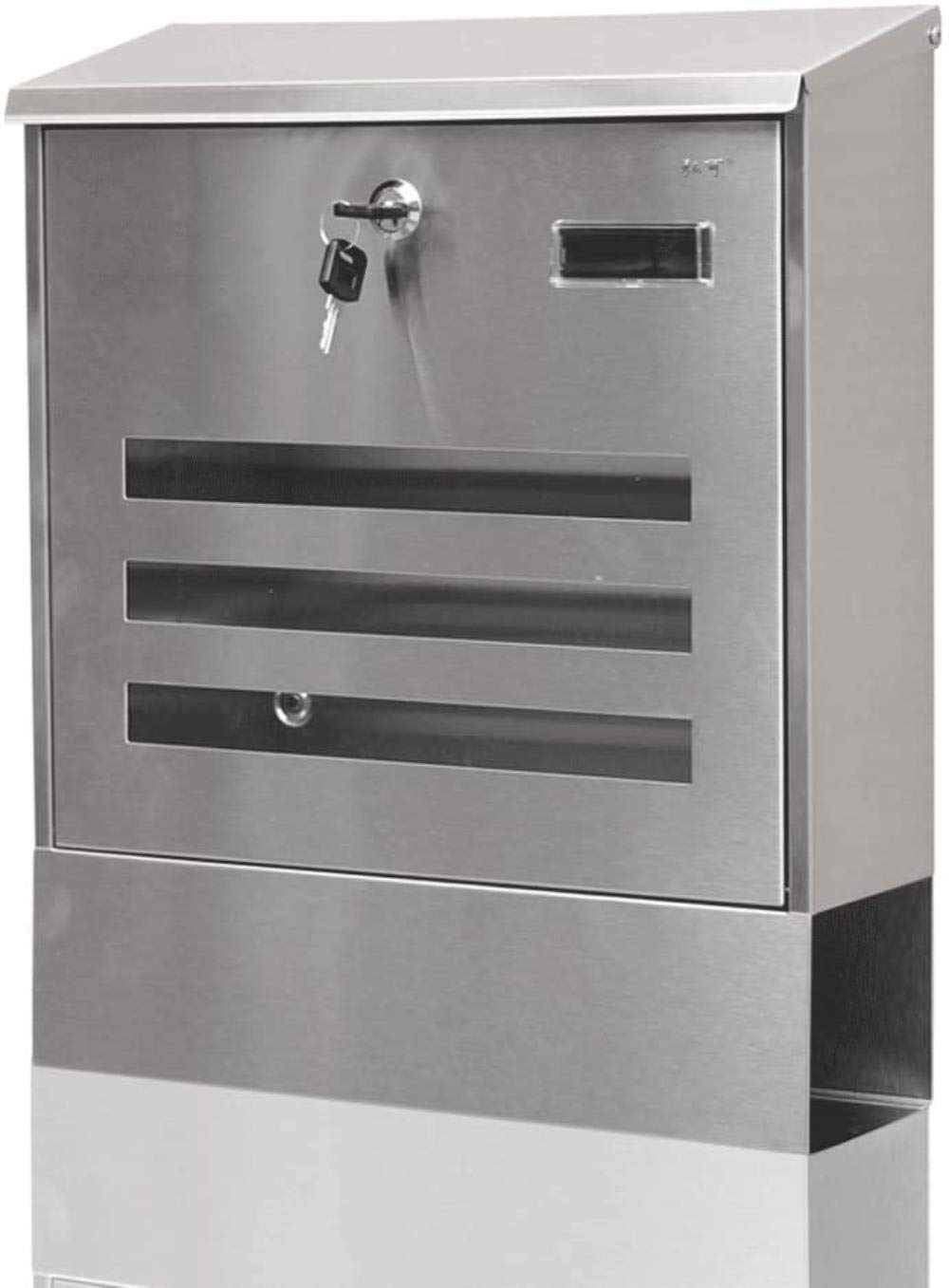 Stainless Steel Outdoor Wall Mounted Mailbox - Large Creative Letter Box for Home, Newspaper & Package Delivery - Perfect for Front Porch, Garden & Apartment Buildings