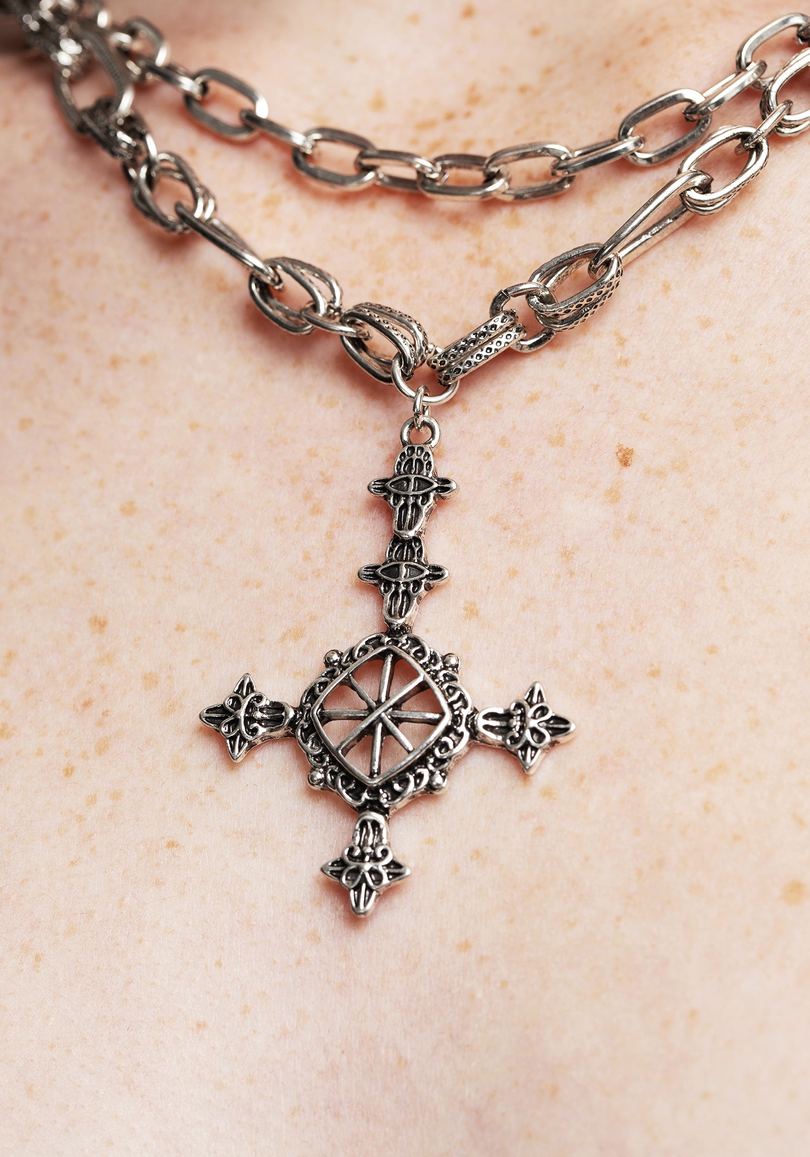 Ciara Cross Layered Necklace - Elegant Religious Jewelry for Women | Perfect for Church, Weddings & Everyday Wear