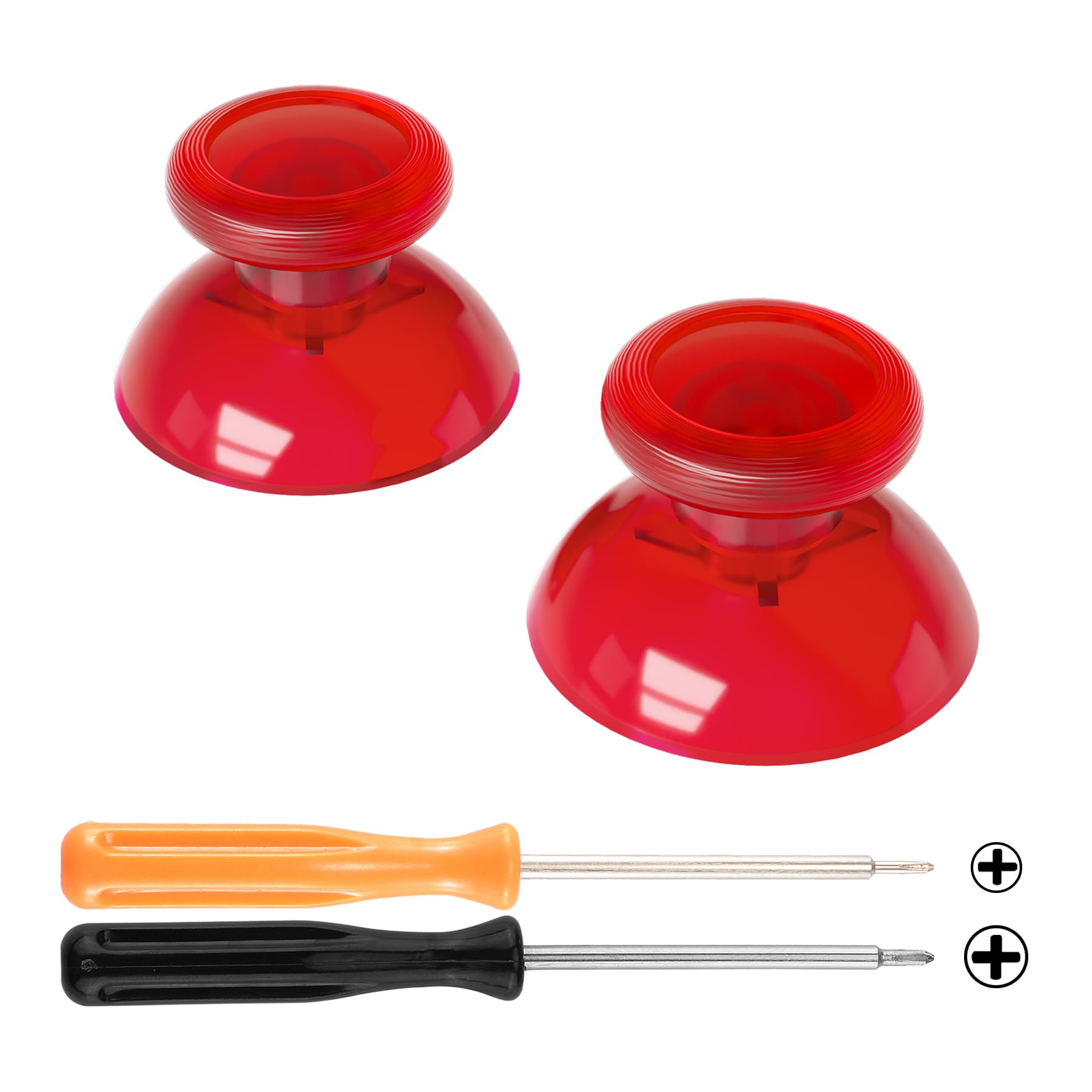 eXtremeRate Replacement 3D Analog Joystick for Nintendo Switch Pro Controller - Transparent Red Custom Thumbstick | Enhanced Gaming Precision for Switch Pro Controllers | Perfect for Competitive Gaming, Long Play Sessions & Controller Repair