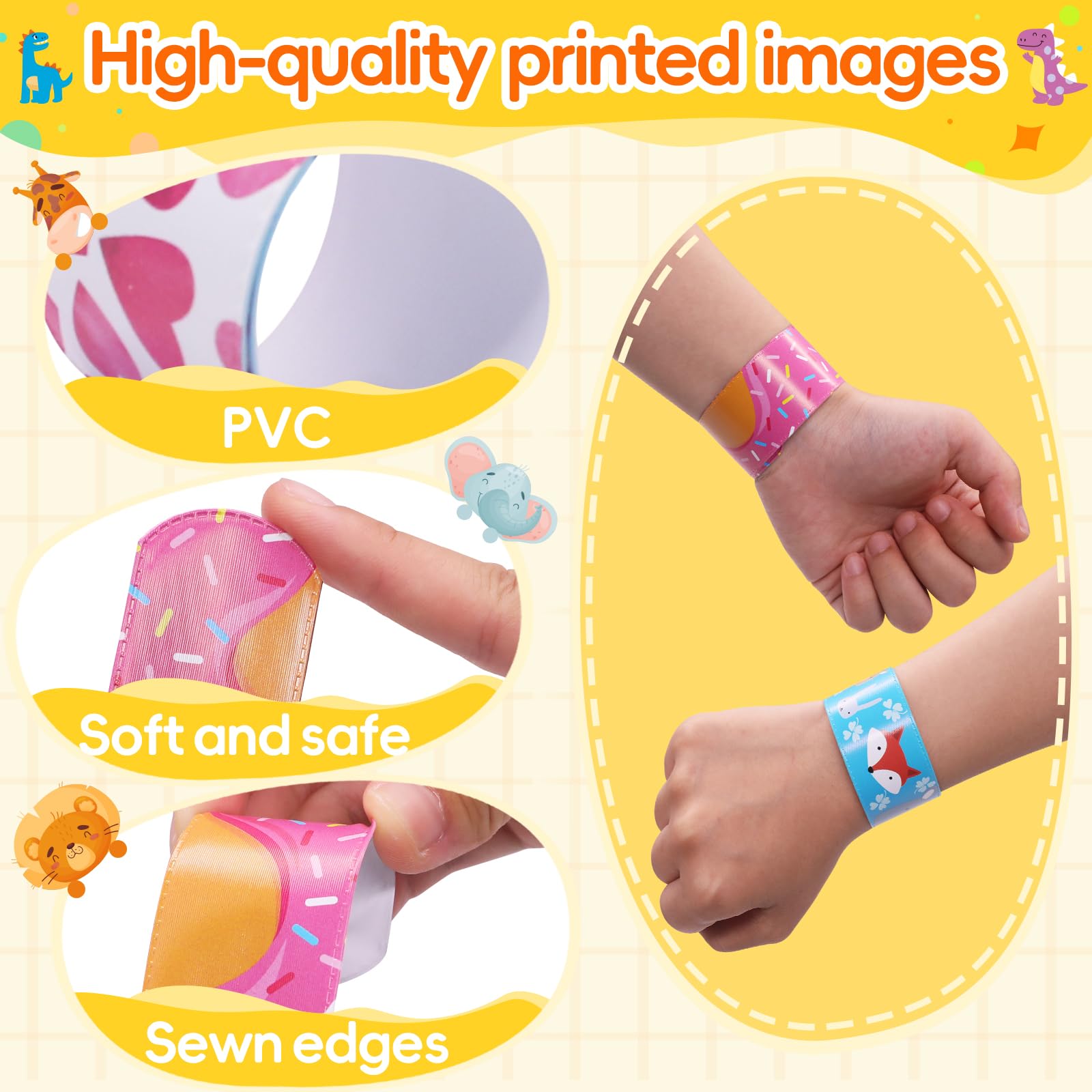 144PCS Slap Bracelets for Kids 8-12 - Bulk Party Favors, Christmas Gifts & Classroom Rewards - Fun Snap Bracelets for Birthday Parties, School Incentives & Holiday Celebrations - Perfect for Birthdays, Christmas Stocking Stuffers & Classroom Prize Boxes