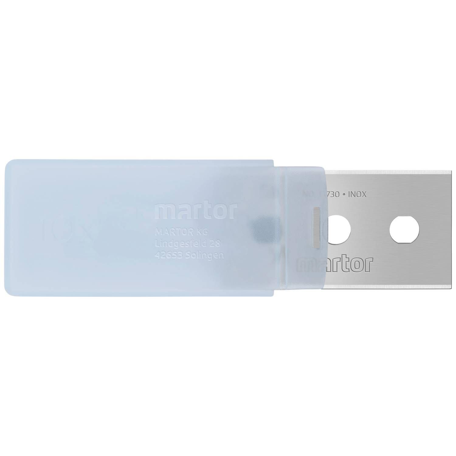 Martor 13730.60 Industrial Utility Knife Replacement Blades - Silver Color, Pack of 60 Sharp Stainless Steel Blades for Cutting, Crafting, Packaging & Industrial Use
