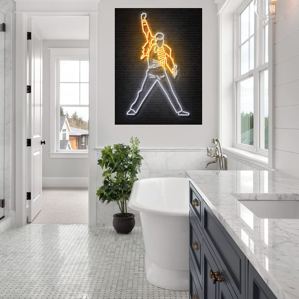 Premium Mercury Canvas Wall Art Print by Octavian Mielu - Modern Abstract Painting for Home & Office Decor - 32x43 Inch Framed Ready-to-Hang Wall Decor - Perfect for Living Room, Bedroom, Bathroom, Kitchen, Office, Bar & Dining Area