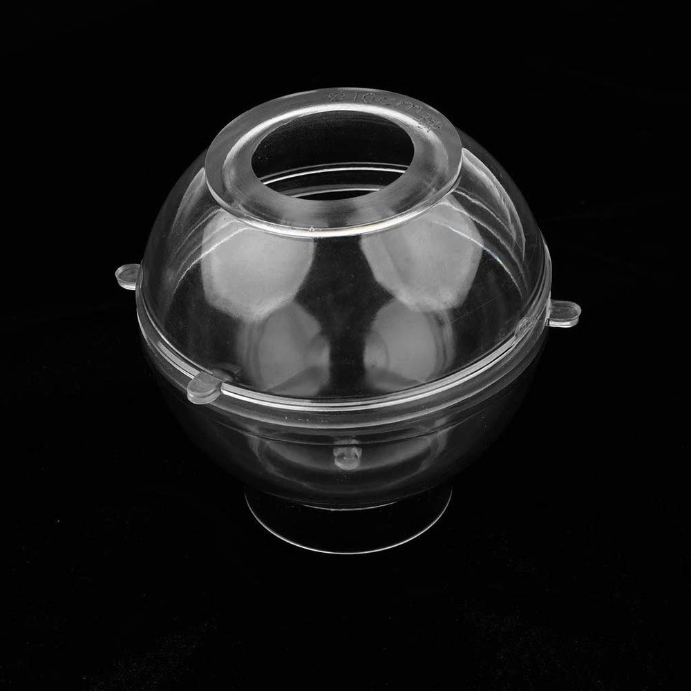 Clear Plastic Round Sphere Ball Mold for DIY Candle Making, Soap Crafting, Resin Art - 8cm Diameter - Perfect for Home Decor, Wedding Centerpieces & Party Favors