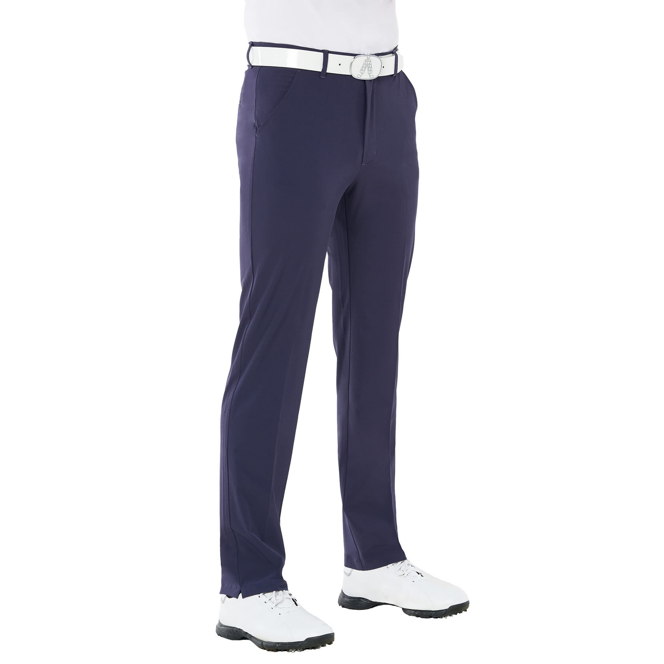 Royal & Awesome Men's Slim Fit Golf Pants - Tapered & Stretchable for Comfort - Perfect for Golf Course, Office & Casual Wear