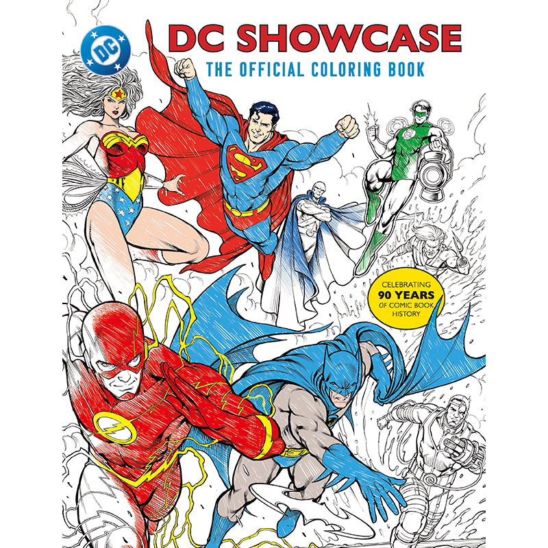 DC Comics 90th Anniversary Official Coloring Book - Superhero & Villain Art Therapy for Adults & Kids - Perfect for Gifts, Relaxation & Creative Fun