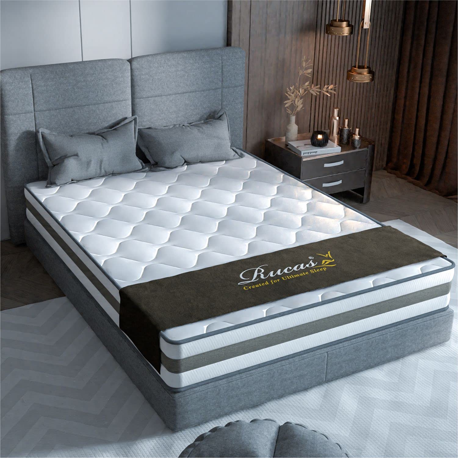 CertiPUR-US Certified CHONEOWELL 12.6 Inch Full Memory Foam Mattress with 5-Zone Pocket Springs & Velvet Cover - Motion Isolation, Edge Support, Bed-in-a-Box - 10 Year Warranty (Twin) | Perfect for Guest Rooms, Dorms & Small Bedrooms
