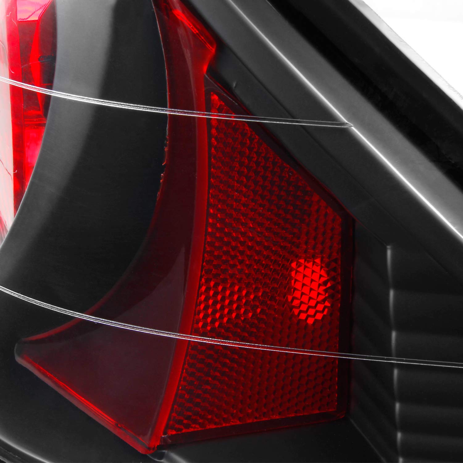 AKKON JDM Black Housing Tail Brake Lights Assembly for 2001-2003 Honda Civic 2DR Coupe (EM/EX/HX/LX/SI Models) - Upgrade Your Car's Rear Style & Safety