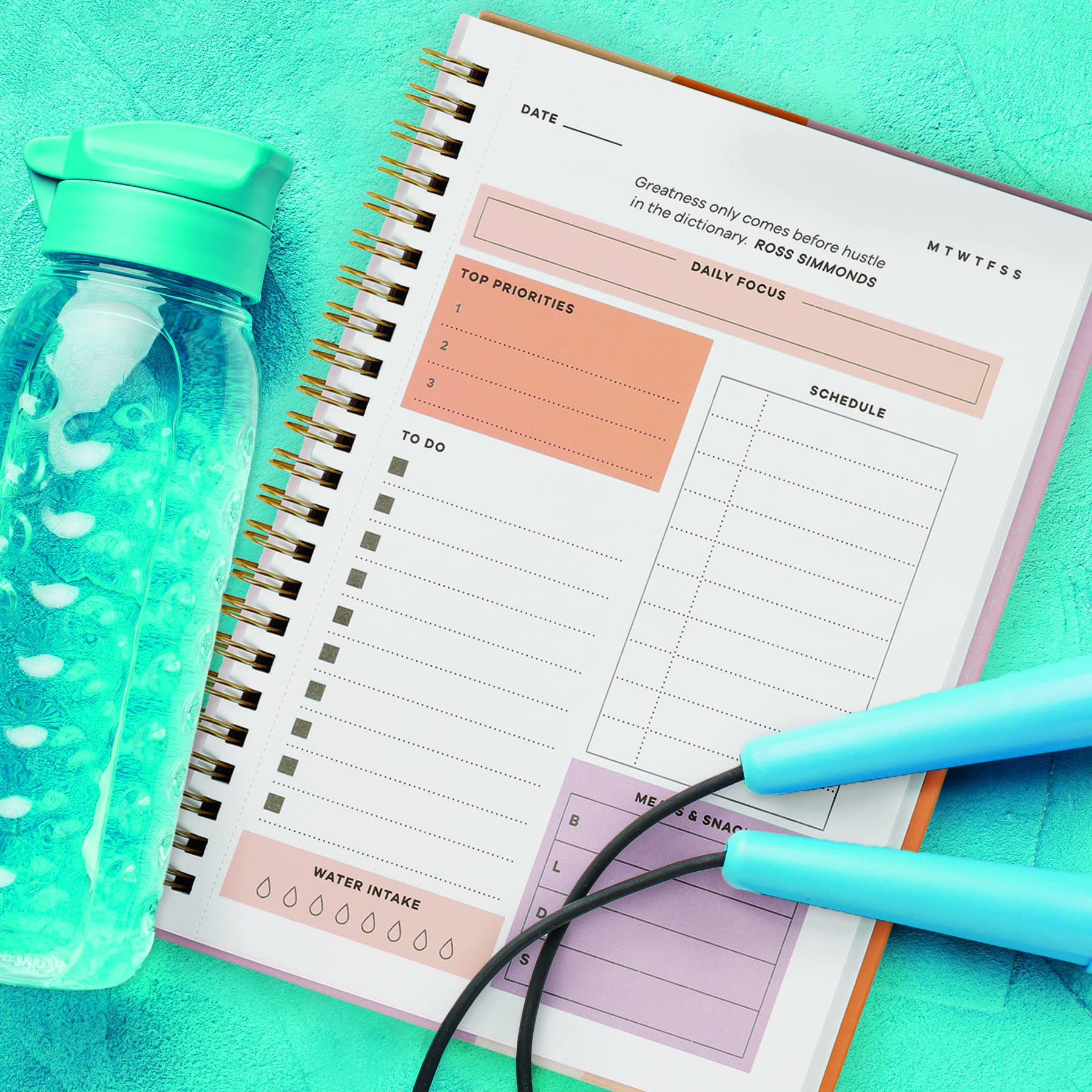 2025 Undated Daily Planner with Meal, Habit & Routine Tracker - Productivity Organizer Notebook for Students, College, Work, ADHD & Fitness | Perfect for Goal Setting, Time Management & Stress Relief