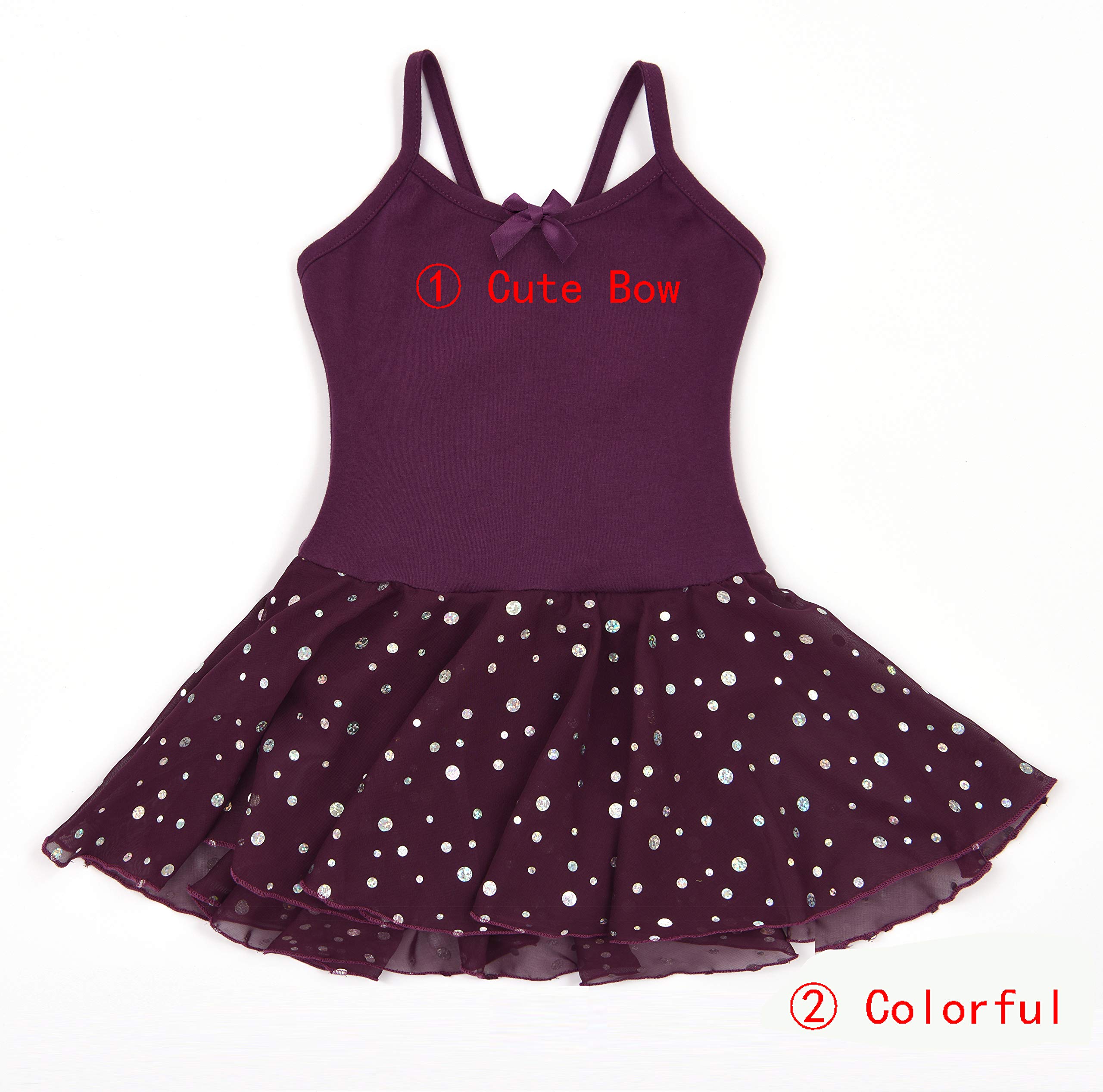 DANSHOW Girls Short Sleeve Ballet Leotard with Tutu Skirt - Kids Dance Costume for Ballet, Gymnastics & Performance - Perfect for Recitals, Competitions & Dance Classes
