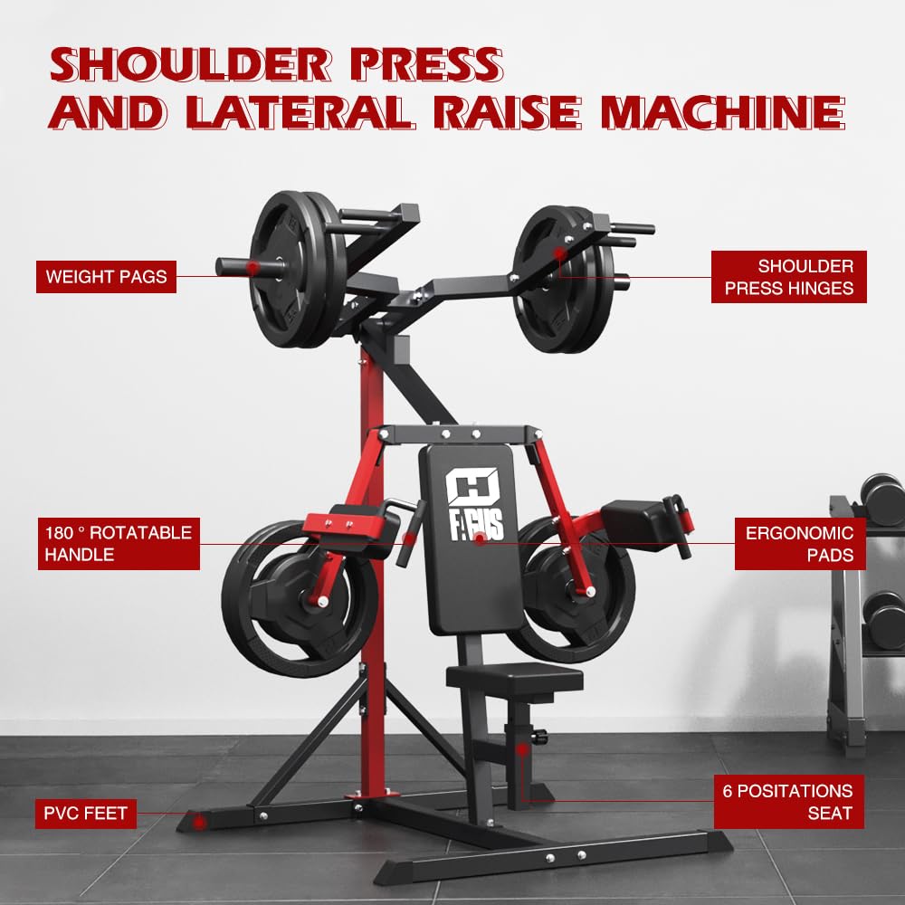 Plate-Loaded Shoulder Press Machine - Deltoid & Upper Body Strength Trainer for Chest, Back, Shoulders & Pecs | Home Gym & Commercial Fitness Equipment