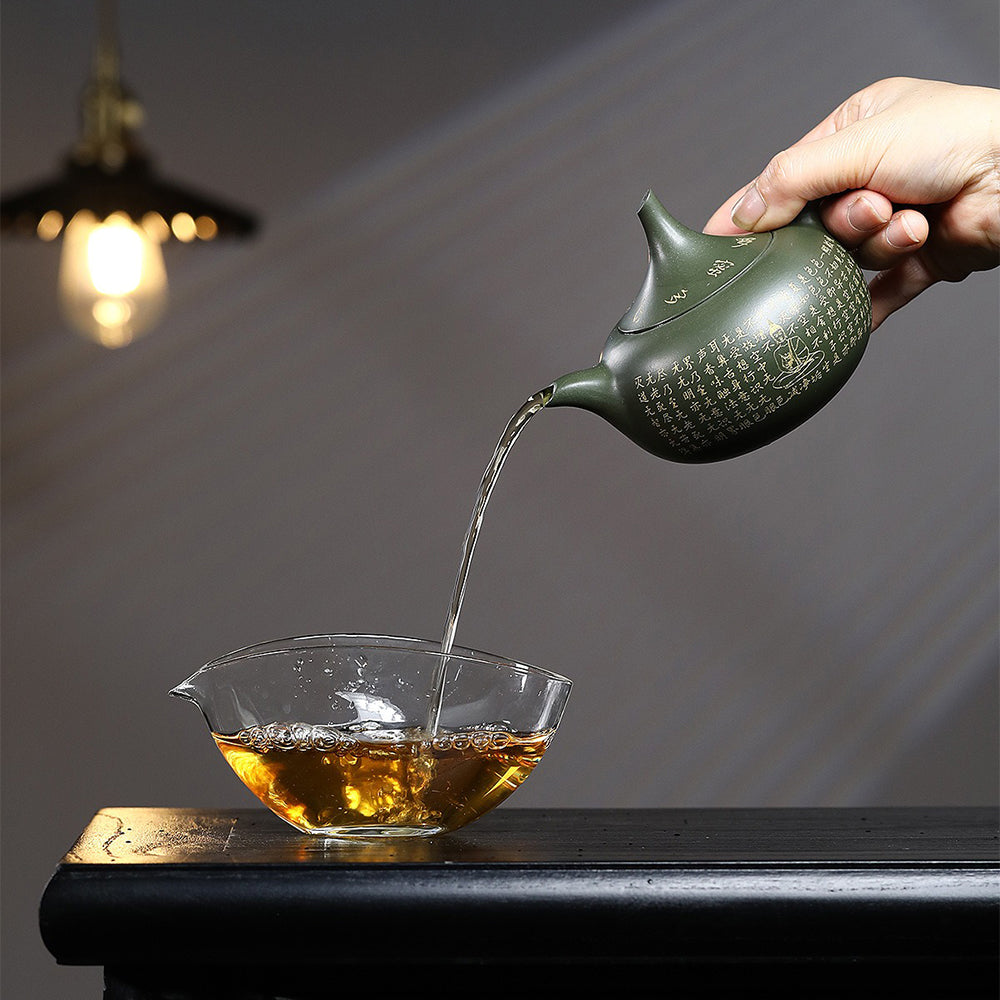 Premium Yixing Green Clay Teapot - Handcrafted Chinese Ceramic Teapot for Oolong & Pu-erh Tea Brewing | Perfect for Tea Ceremonies & Home Tea Time