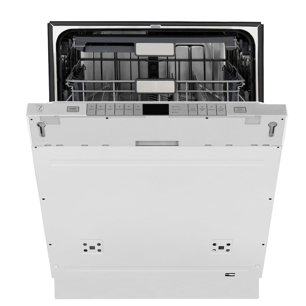 ZLINE Autograph Edition 24 Inch Monument Series Dishwasher - 3rd Rack, Top Touch Control, Tall Tub, Custom Panel Ready with Matte Black Handle, 45dBa Ultra Quiet (DWMTZ 24 MB) - Perfect for Modern Kitchens and Open Concept Homes